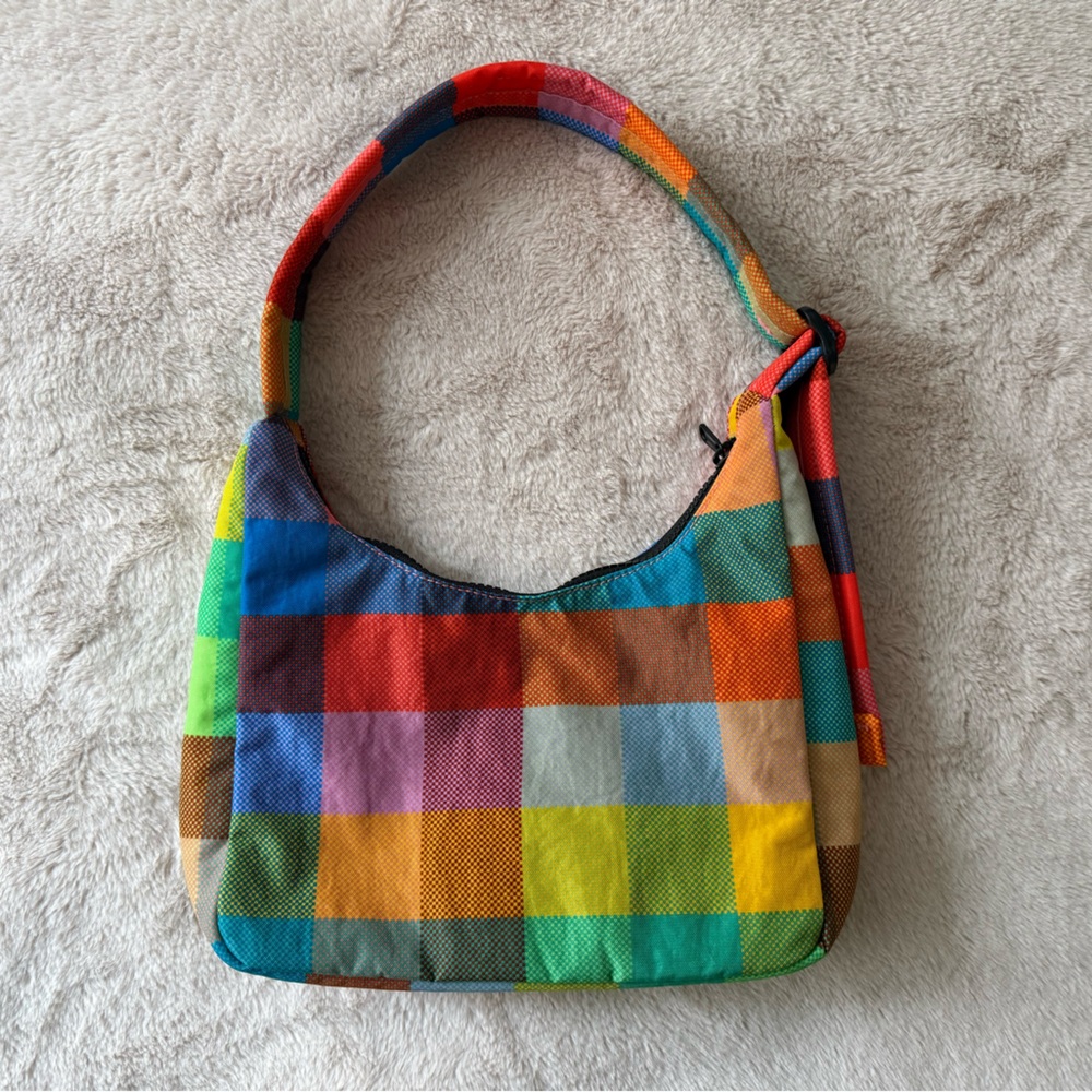 NWT BAGGU Mini Nylon Shoulder Bag Madras